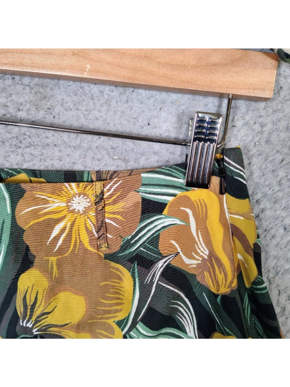 Corey Lynn Calter Skirt Suit 2-Piece Set Women's M/S Yellow Floral Peplum A-Line - Picture 11 of 16